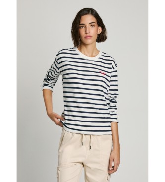 Pepe Jeans Majica Rio mornarsko modra, bela