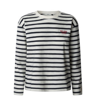 Pepe Jeans Majica Rio mornarsko modra, bela