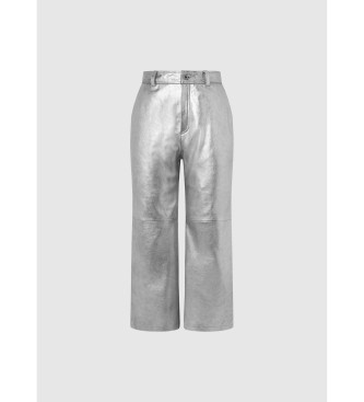 Pepe Jeans Pantalon en cuir Silver Sasha