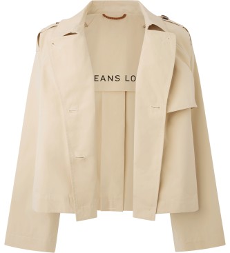 Pepe Jeans Sheila beige short trench coat
