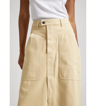 Pepe Jeans Shelby beige skirt