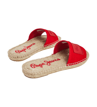 Pepe Jeans Siva Berry red leather sandals
