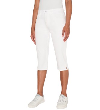 Pepe Jeans Bermudy Skinny Crop Hw biały