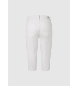 Pepe Jeans Bermudy Skinny Crop Hw biały
