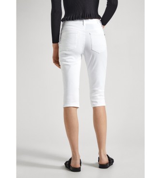 Pepe Jeans Bermuda Skinny Crop Hw blanc