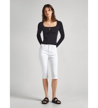 Pepe Jeans Bermudas Skinny Crop Hw blanco