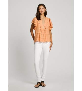 Pepe Jeans Jeans en coupe skinny Regent blanc