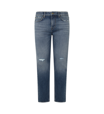 Pepe Jeans Dżinsy Skinny Ripped niebieskie