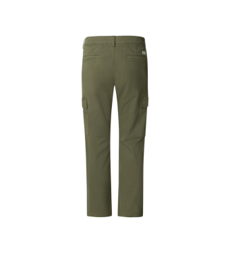 Pepe Jeans Slim Cargo Twill Trousers green