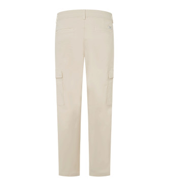 Pepe Jeans Calas cargo Slim Twill branco