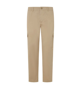 Pepe Jeans Spodnie Slim Cargo Twill w kolorze beżowym