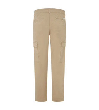 Pepe Jeans Spodnie Slim Cargo Twill w kolorze beżowym