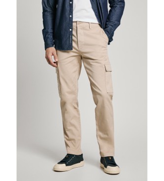 Pepe Jeans Cargo-bukser i twill, beige