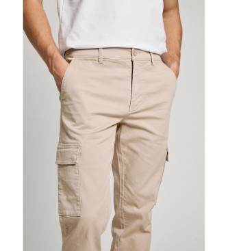 Pepe Jeans Cargobyxor i twill beige