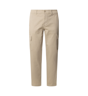 Pepe Jeans Twill cargo trousers beige