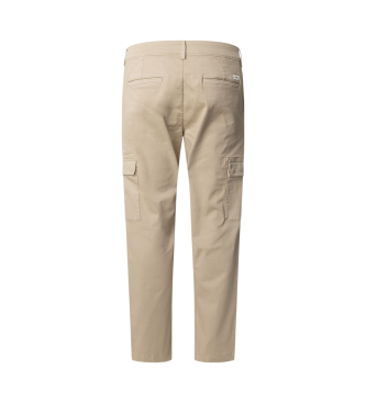 Pepe Jeans Pantalon cargo en serg beige