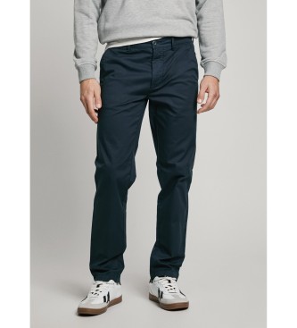 Pepe Jeans Pantaln chino en popeln de algodn marino