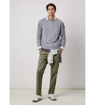 Pepe Jeans Pantaloni chino in popeline di cotone verde