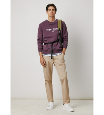 Pepe Jeans Pantalon chino en popeline de coton beige