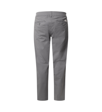 Pepe Jeans Pantalon chino en popeline de coton gris