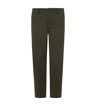 Pepe Jeans Spodnie slim chino twill zielone