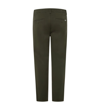 Pepe Jeans Spodnie slim chino twill zielone