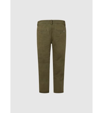 Pepe Jeans Pantalon chino slim en serg vert