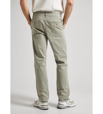 Pepe Jeans Calas chino verdes de corte justo