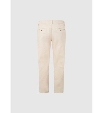 Pepe Jeans Pantaloni chino slim in twill beige