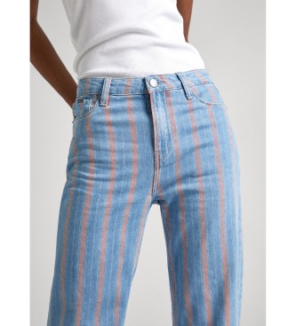 Pepe Jeans Calas de ganga Slim Fit Flare Stripe azul