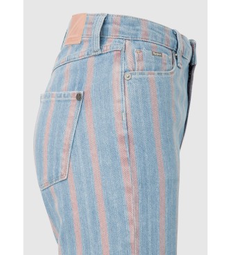 Pepe Jeans Jeans Slim Fit Streep Blauw