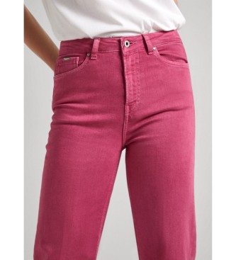 Pepe Jeans Pantalon slim flare rose