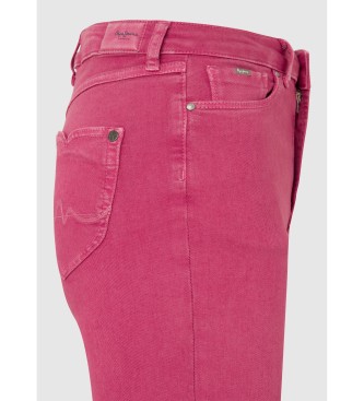 Pepe Jeans Spodnie Slim Fit Flare w kolorze różowym