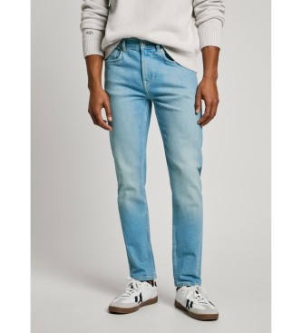 Pepe Jeans Niebieskie dżinsy slim fit Hatch