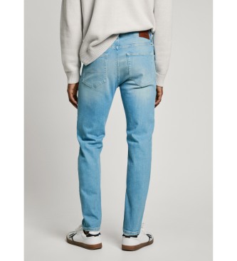 Pepe Jeans Niebieskie dżinsy slim fit Hatch