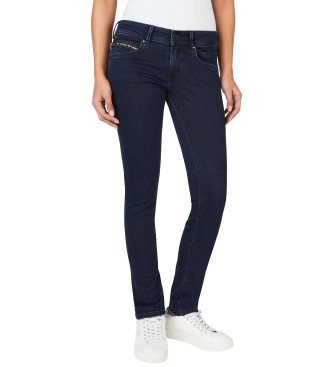 Pepe Jeans Granatowe jeansy slim