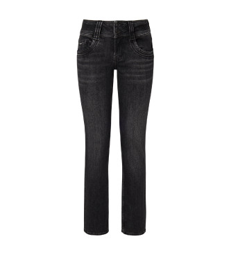 Pepe Jeans Czarne jeansy slim