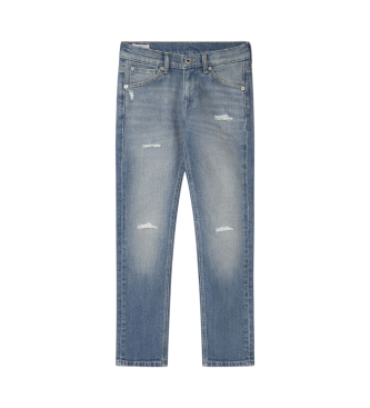 Pepe Jeans Niebieskie dżinsy slim fit