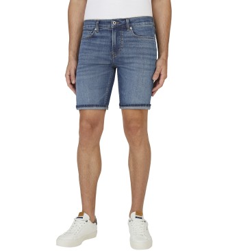 Pepe Jeans Bermuda in tessuto denim elasticizzato e flessibile Hatch blu