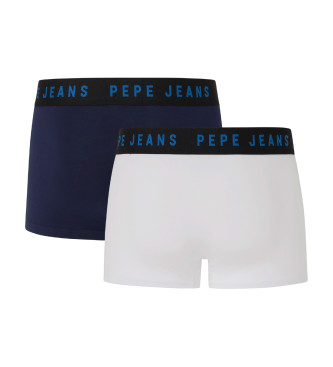 Pepe Jeans Confezione da 2 boxer tinta unita blu scuro e grigi
