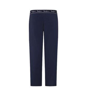 Pepe Jeans Unifarbene Pyjamahose in Marineblau