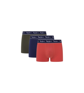 Pepe Jeans Set van 3 effen veelkleurige boxershorts