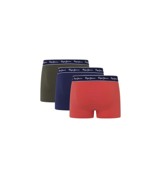 Pepe Jeans Set van 3 effen veelkleurige boxershorts