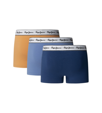 Pepe Jeans Set di 3 boxer tinta unita blu, blu navy, giallo