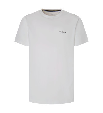 Pepe Jeans Ensfarvet T-shirt hvid