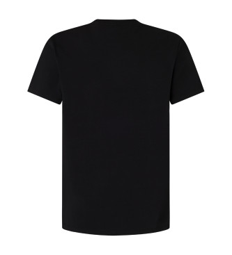 Pepe Jeans Jednolity T-shirt w kolorze czarnym