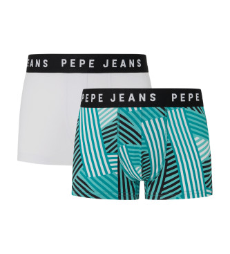 Pepe Jeans Zestaw 2 bokserek Block szary, zielony
