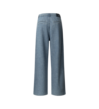 Pepe Jeans Rechte Hw Tweed Broek blauw