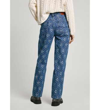 Pepe Jeans Jeans Straight Hw Jacquard blue