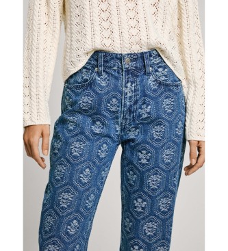 Pepe Jeans Jeans Straight Hw Jacquard azul